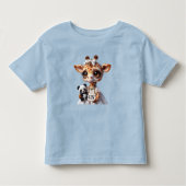 Giraffe met een panda kinder shirts (Voorkant)