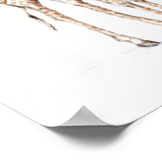 Giraffe met een sjaal poster (Hoek)