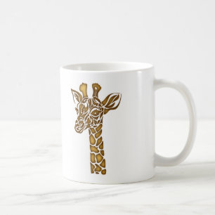 Giraffe met etnische en stammenornamenten koffiemok