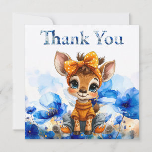 Giraffe met gestippelde strik Dank je