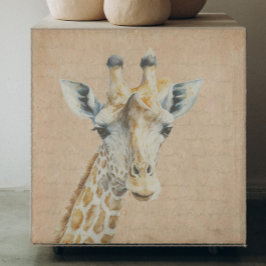Giraffe met Handschrift Achtergrond Decoupage Tissuepapier