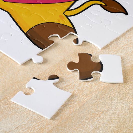 Giraffe met hart legpuzzel (Zijkant)