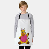 Giraffe met hart schort (Gedragen)