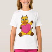 Giraffe met hart t-shirt (Voorkant)