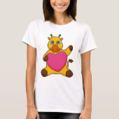 Giraffe met hart t-shirt (Voorkant)