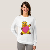 Giraffe met hart t-shirt (Voorkant volledig)
