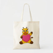 Giraffe met hart tote bag (Voorkant)