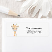 Giraffe met het Adres van de Terugkeer van het Mas Etiket (Insitu)