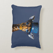 Giraffe met hoge hoed en bril accent kussen (Achterkant (Verticaal))