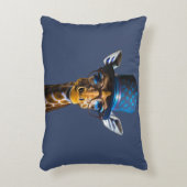 Giraffe met hoge hoed en bril accent kussen (Voorkant(Verticaal))