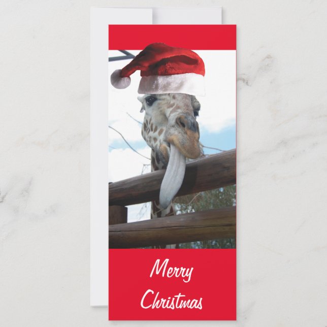 Giraffe met kerstcadeauPet voor kerstmis (Voorkant)