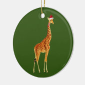 Giraffe met kerstmis met Pet Keramisch Ornament (Links)