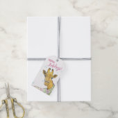 Giraffe met kerstsjaal Schattige grappig Dierenkun Cadeaulabel (Met Touw)