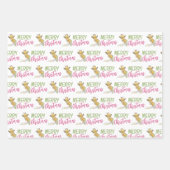 Giraffe met kerstsjaal Schattige grappig Dierenkun Inpakpapier Vel (Voorkant 3)