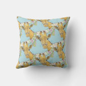 Giraffe met kerstsjaal Schattige grappig Dierenkun Kussen (Achterkant)