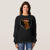 Giraffe met kersttang met Pet Trui (Voorkant volledig)