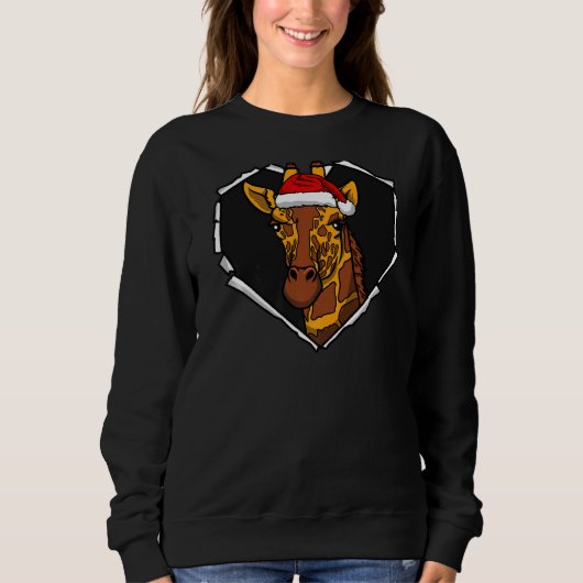 Giraffe met kersttang met Pet Trui (Voorkant)
