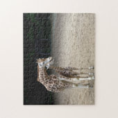 Giraffe met kind legpuzzel (Verticaal)
