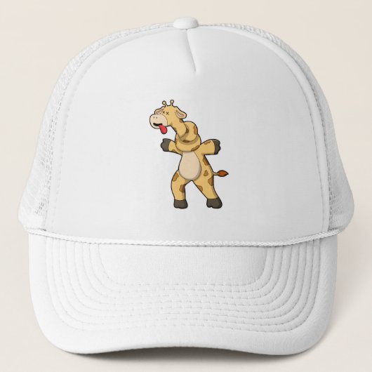 Giraffe met Knoop in de Nek Trucker Pet (Voorkant)