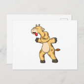 Giraffe met knoop in nek briefkaart (Voorkant / Achterkant)