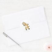 Giraffe met Knot in Neck Ronde Sticker (Envelop)