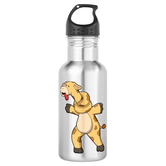 Giraffe met Knot in Neck Waterfles (Voorkant)
