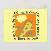 Giraffe met lange hals briefkaart (Voorkant)