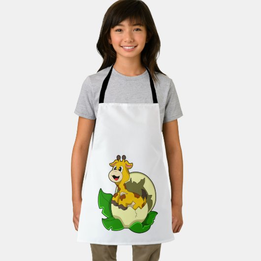 Giraffe met leder en eieren schort (Insitu)