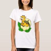 Giraffe met leder en eieren t-shirt (Voorkant)