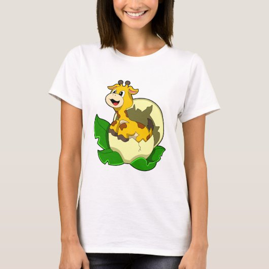Giraffe met leder en eieren t-shirt (Voorkant)