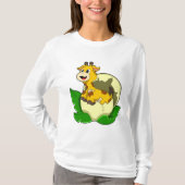 Giraffe met leder en eieren t-shirt (Voorkant)