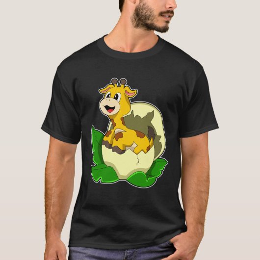 Giraffe met leder en eieren t-shirt (Voorkant)