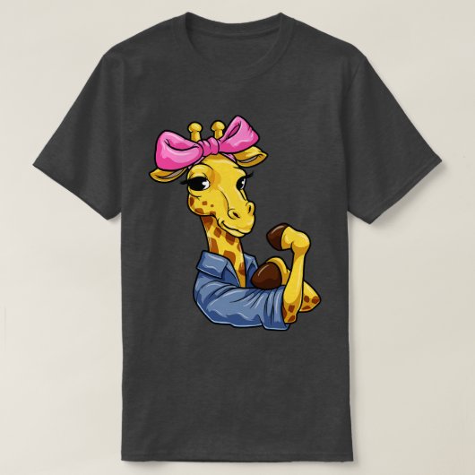 Giraffe met lint 1 t-shirt (Design voorkant)