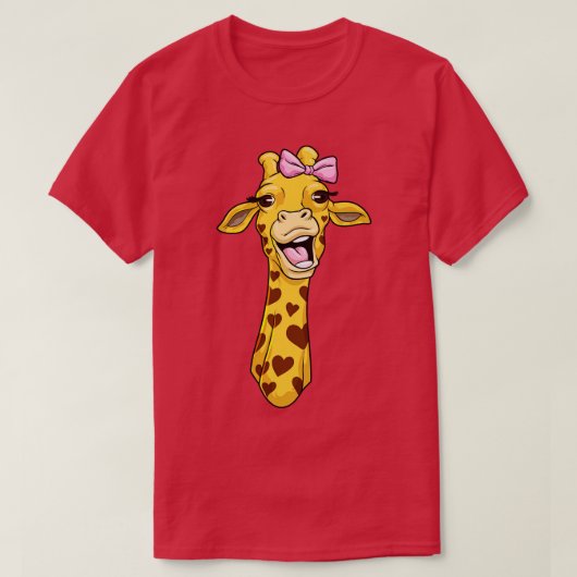 Giraffe met lint 2 t-shirt (Design voorkant)