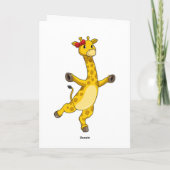 Giraffe met lint kaart (Achterkant)