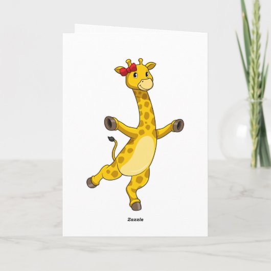 Giraffe met lint kaart (Achterkant)