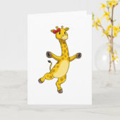 Giraffe met lint kaart (Gele Bloem)