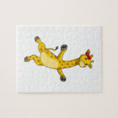 Giraffe met lint legpuzzel (Horizontaal)