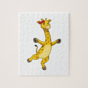 Giraffe met lint legpuzzel