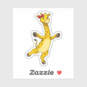 Giraffe met lint sticker (Vel)