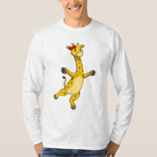 Giraffe met lint t-shirt