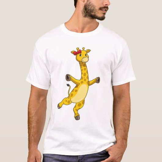 Giraffe met lint t-shirt (Voorkant)
