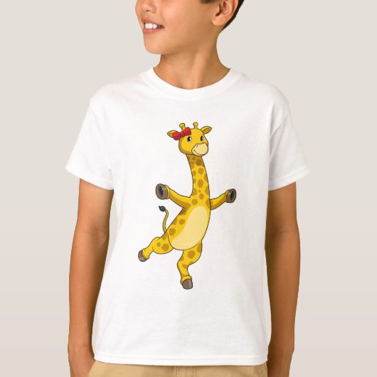 Giraffe met lint t-shirt (Voorkant)