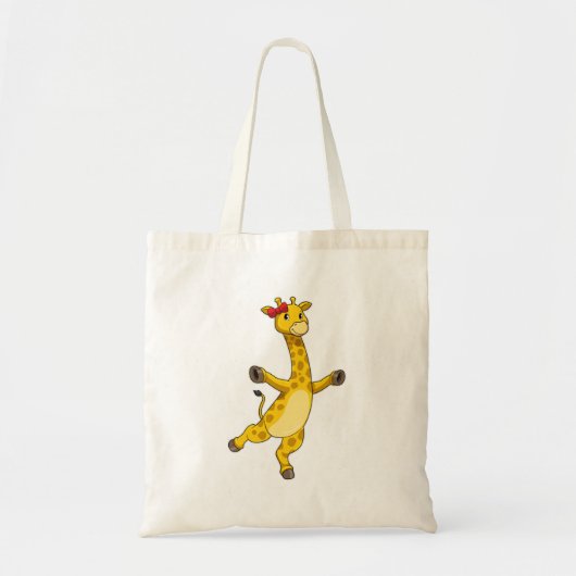 Giraffe met lint tote bag (Voorkant)