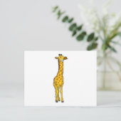 Giraffe met madeliefje briefkaart (Staand voorkant)