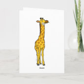 Giraffe met madeliefje kaart (Achterkant)