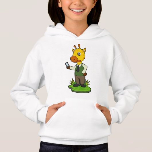 Giraffe met mobiele (Voorkant)