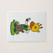 Giraffe met mobiele legpuzzel (Horizontaal)