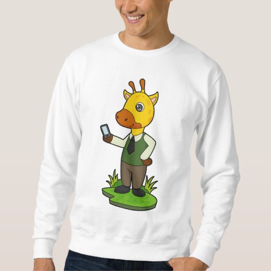 Giraffe met mobiele trui (Voorkant)