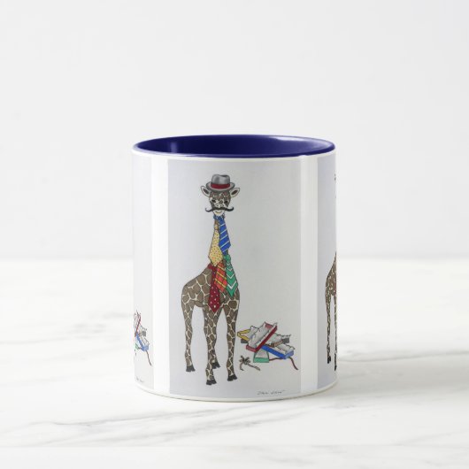 Giraffe met Neckties Mok (Midden)